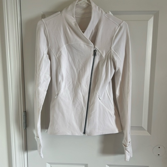 Lululemon white zip jacket Size 4
